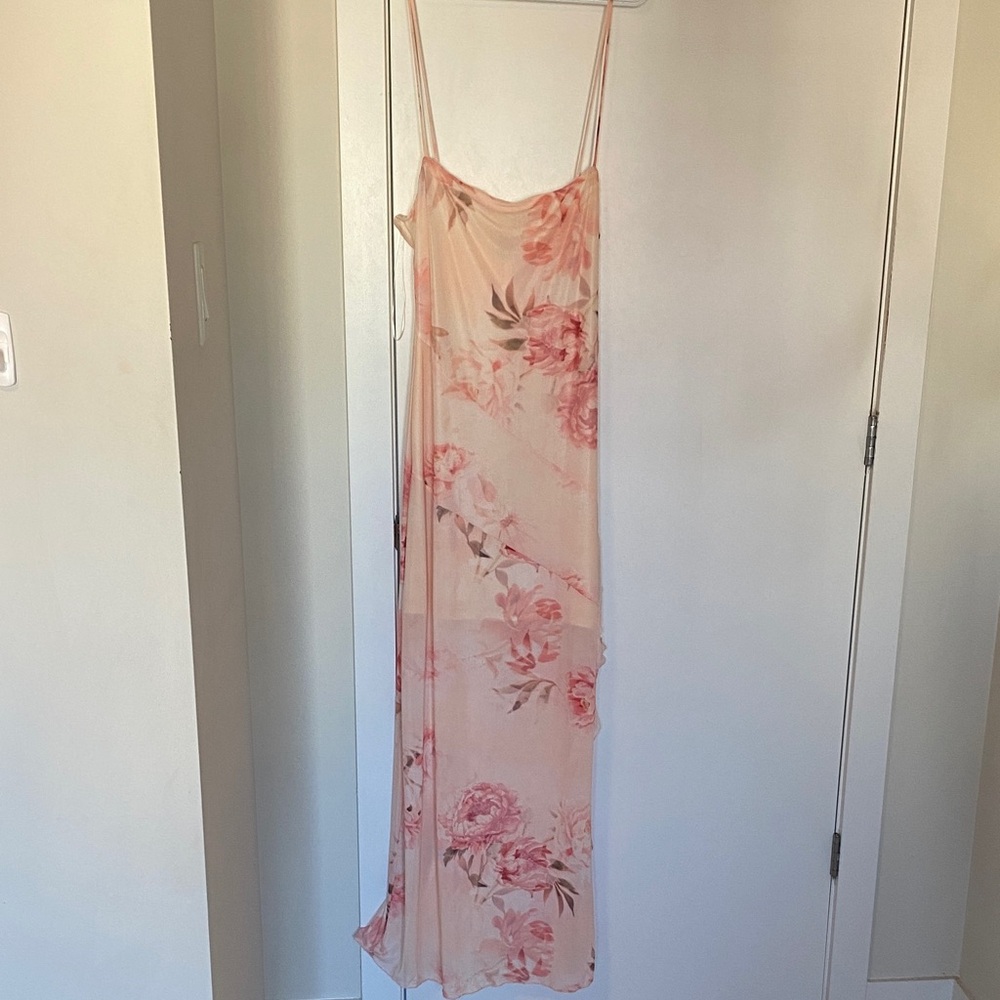 Streetwear Society Pink Floral Slip Dress